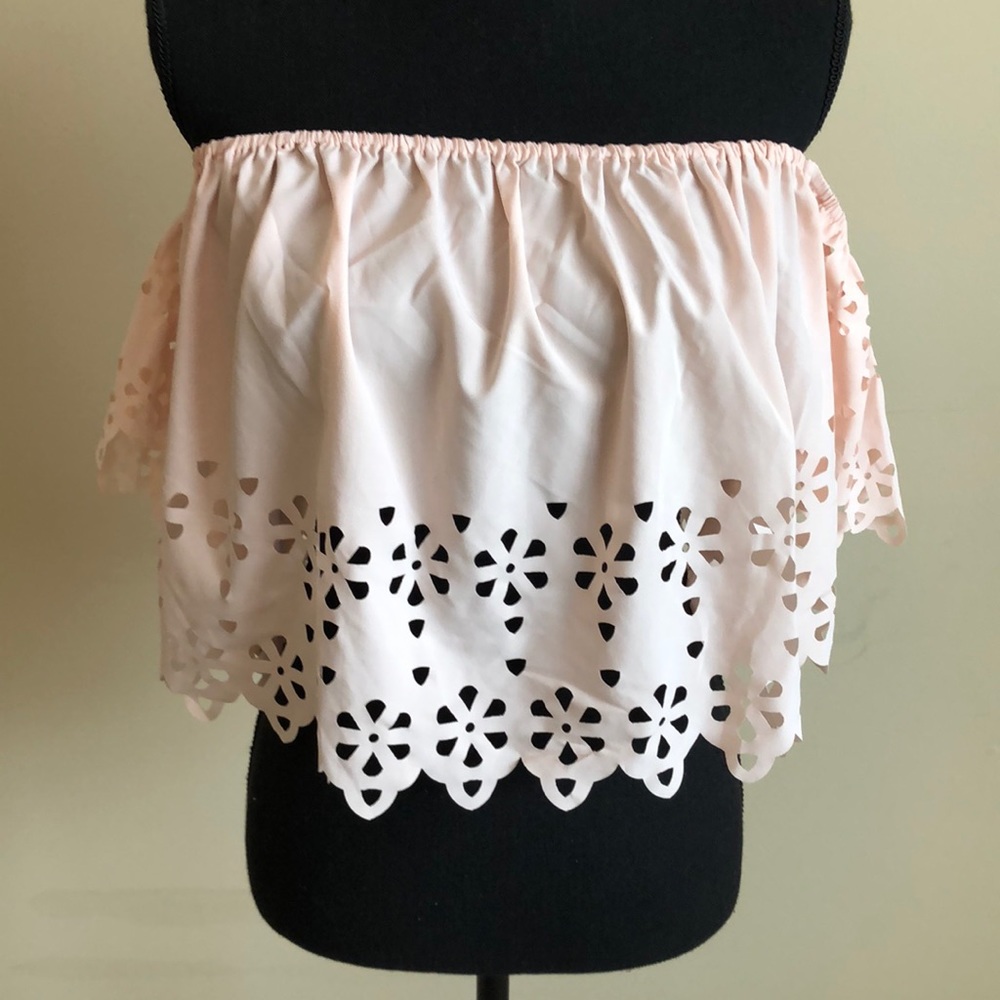 Cut out strapless top